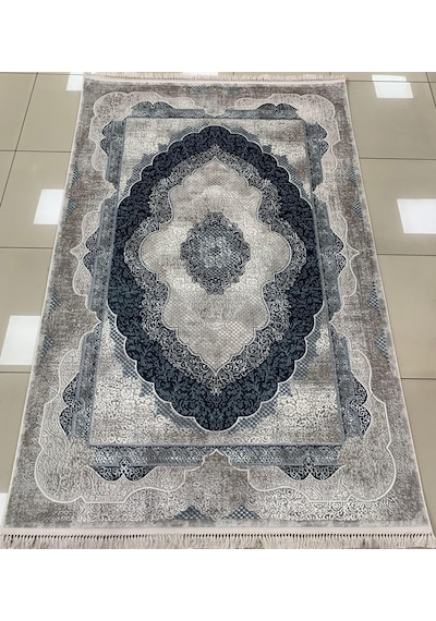 Padişah Halı Santo 631882 036 Serisi Akrilik Salon Oturma Yatak Odası Halısı Gri - Mavi