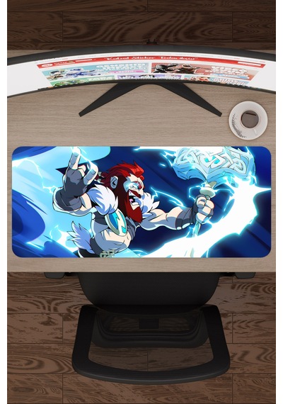 Brawlhalla Kaymaz Dikişli Kauçuk Oyuncu Mousepad V2 - 70x30 Xl Gaming Mouse Pad Fare Altlığı
