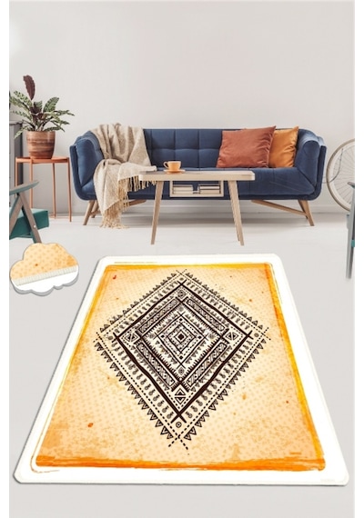 Paper 100X200 Cm Dekoratif Halı , Kaymaz Halı