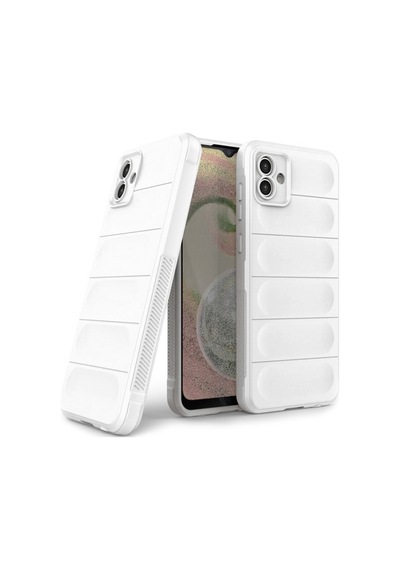 Samsung Galaxy Uyumlu A05 Kılıf Optimum Lens Çerçeveli Silikon Kapak Beyaz