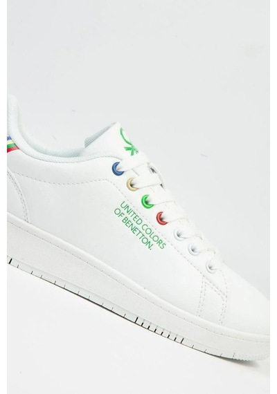 Benetton Minimalist Günlük Kadın Sneaker - Rahat Ve Şık Beyaz