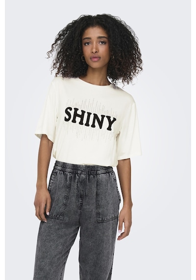 Only Bayan T Shirt 15346650 Beyaz-siyah Beyaz-siyah Beyaz - Siyah