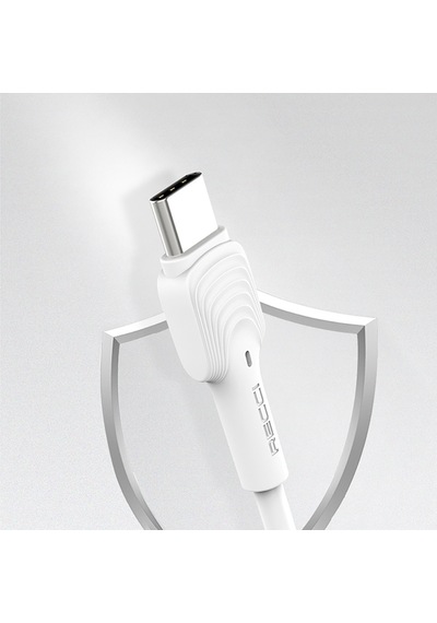 Recci Rtc-n26c Usb-a To Type-c Hızlı Şarj Özellikli Data Ve Şarj Kablosu 1m Beyaz