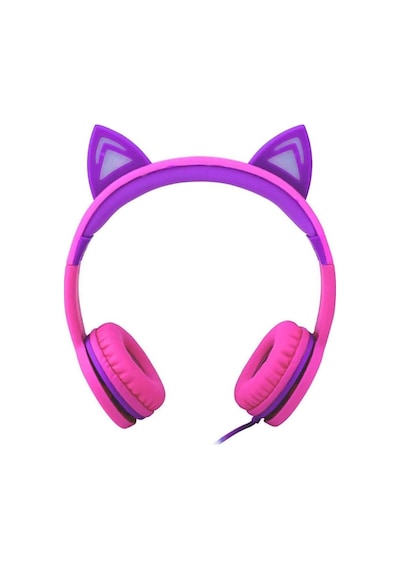 Mey İthalat S00091067 -sun-gle-ech-kulaklık Kablolu Kedi Şkl.ışıklı Pembe-mor