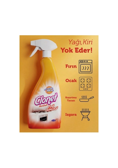 Clonet R6 Temizlik Paketi Mutfak Temizleyici 750 ML + Tuvalet Temizleyici 750 ML