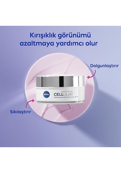Nıvea Cellular Expert Filler Yoğun Yaşlanma Karşıtı Gündüz Kremi Spf15 50 Ml