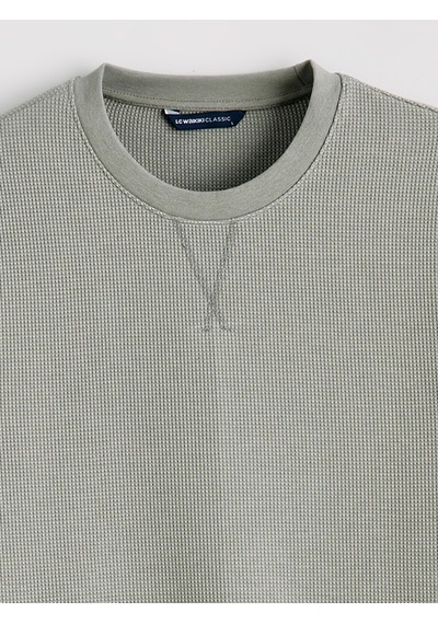 Lcwaıkıkı Classic Yeşil Bisiklet Yaka Erkek Sweatshirt