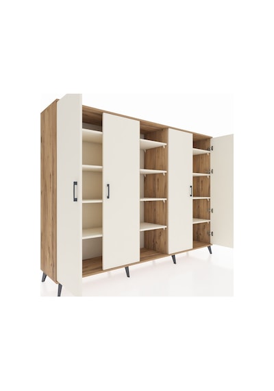Hyperion Dolap 12 Raflı 4 Kapaklı 220x44x163 Çam-aytaşı Çam-aytaşı