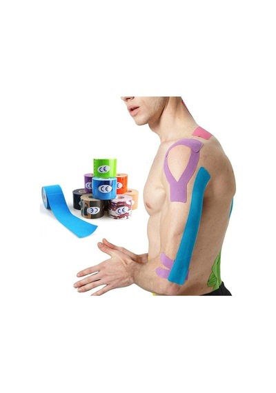 Sarı Renk Premium Band Kinesio Band Sporcu Bandı 5cmx5m