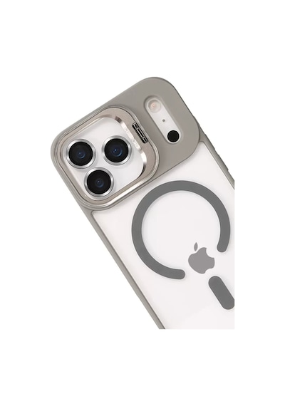 Joko Apple İphone 17 Pro Remim Lensli Magsafe Standlı Kapak - Titan Gri
