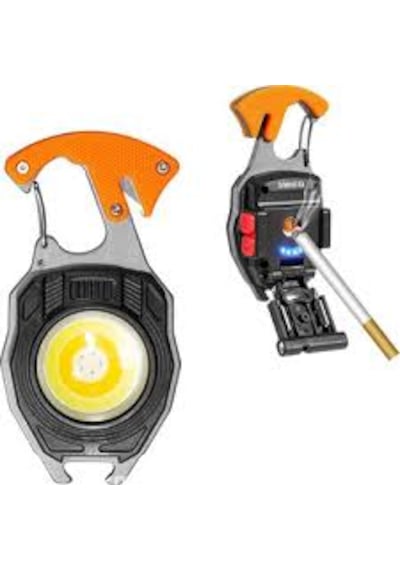 Powerdex Şarjlı Çok Amaçlı Çakmaklı Kamp Lambası, El Feneri Siyah