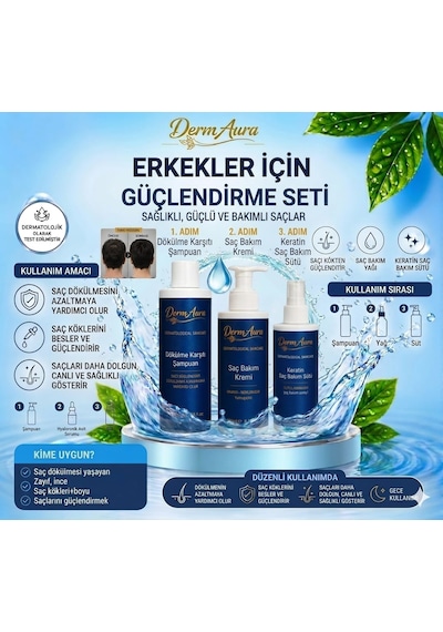 Erkekler İçin Saç Onarım Ve Güçlendirme Seti Tüm Saç Tipleri