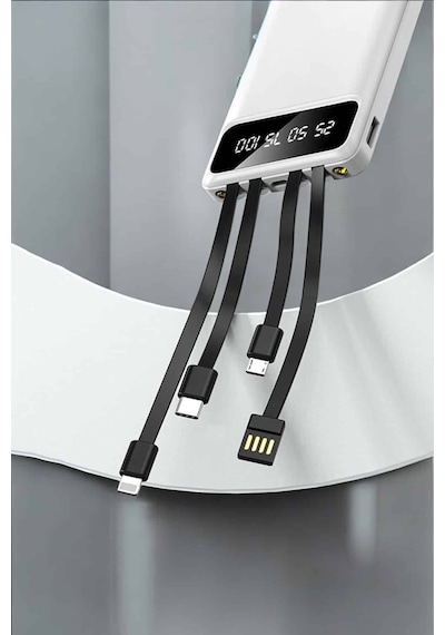 Powerbank 20.000 Mah Lcd Ekran Usb Lightning Type-c Uyumlu İos Ve Android Diğer