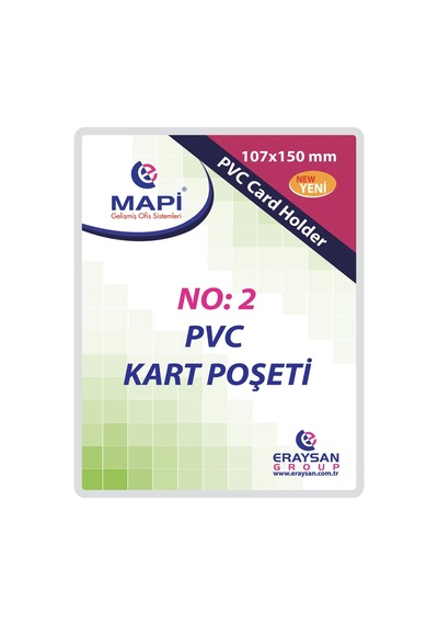 Mapi Özel Ebat Pvc Kart Poşeti No: 2 107x150 100'lü Paket
