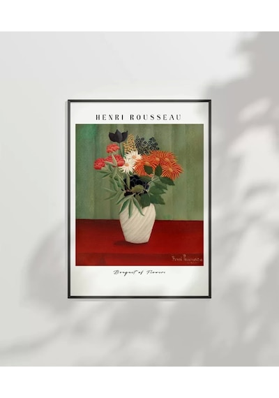 Çerçevesiz Poster Henri Rousseau Çiçek Buketi