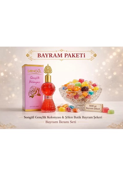Songül Gençlik Kolonyası Ve 500 Gr Bayram Şekeri Paketi