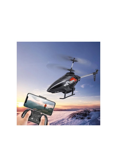 M6 Kameralı Uzaktan Kumandalı Rc Helikopter Canlı İzleme Destekli, Coaxial Pervaneli & Işıklı - Kırmızı