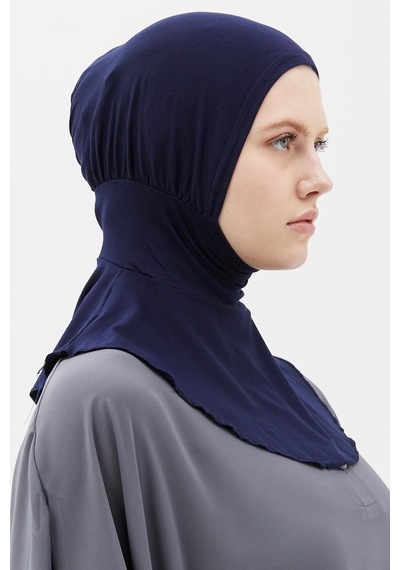 Altobeh Kadın Tesettür Pratik Boyunluklu Hijab - Sporcu Bone Lacivert