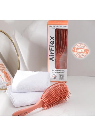 Airflex Multifonksiyonel Dolaşık Açıcı Saç Fırçası - Somon
