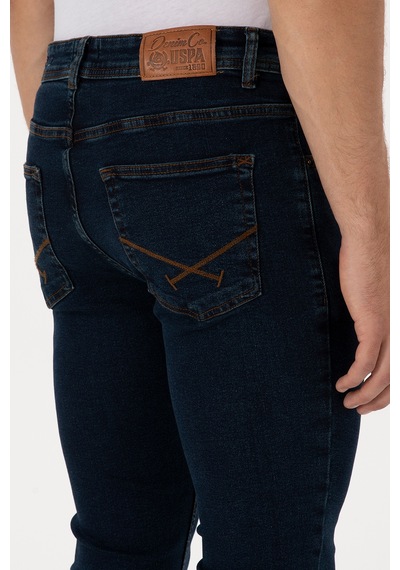 U.S. Polo Assn. Erkek Koyu Mavi Slim Fit Jean Pantolon 50310305-DN0030
