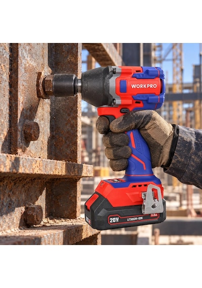 Workpro Wp390226 20volt 2.0ah. Li-ion 1/2 360nm Çift Akü Kömürsüz Profesyonel Şarjlı Somun Sıkma