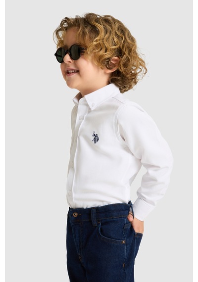 U.s. Polo Assn. Erkek Çocuk Beyaz Gömlek Basic 50324687-vr013