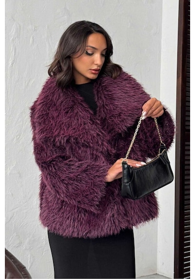 Verymoda Peluş Kaban F2040 Mürdüm