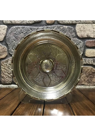 Nikelajlı Bakır Hamam Tası 20 Cm Gümüş