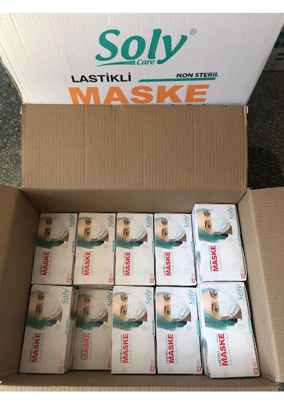 Soly 3 Katlı Cerrahi Full Ultrasonic Maske 1000 Adet