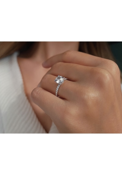 Sirius Pırlanta Ve Beyaz Topaz Venüs Rosa Yüzük 0847r0048