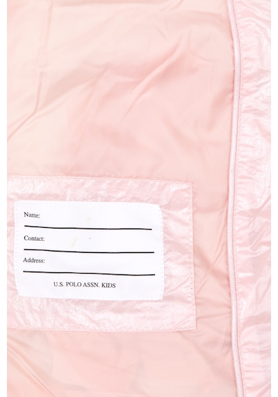 U.S. Polo Assn. Kız Çocuk Açık Pembe Kapüşonlu Mont 50313056-VR078