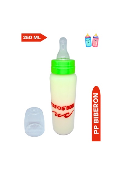 Fatoş Bebe Klasik Silikon Uçlu Pp Biberon Yeşil Rengi, 250 Ml