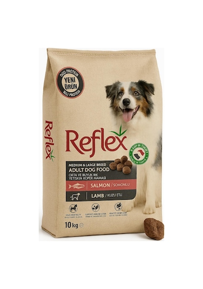 Reflex Duo Proteinli Somonlu Ve Kuzu Etli Orta ve Büyük Irk Yetişkin Köpek Maması 10 KG