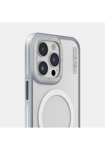Apple Uyumlu iPhone 13 Pro Max Uyumlu Kılıf Magsafe Şarj Özellikli Youngkit Rock Sand Serisi Kapak Gri -