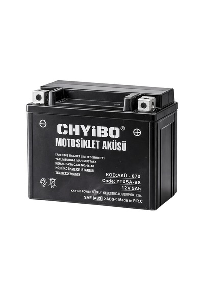 Chyibo Ytx5a-bs 12v 5ah Motosiklet Aküsü 1 Koli 10 Adet 113 69 107
