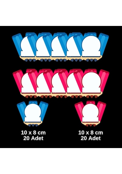 Öğrenci Yaka Ve Dolap İsim Kartları 001 40'lı Paket