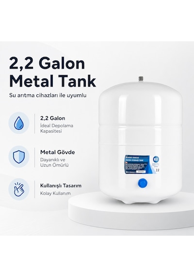 2,2 Galon Metal Su Arıtma Tankı 308693001