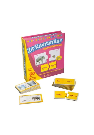 1390 Dıytoy, Eğlenceli Bulmacalar - Zıt Kavramlar / 2-6 Yaş Diğer