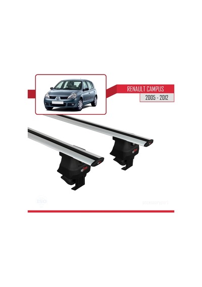 Renault Clio Storia/campus 2005-2012 Arası İle Uyumlu Ace-4 Ara Atkı Tavan Barı Gri