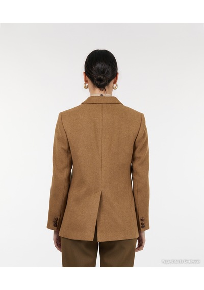 Yargıcı Regular Ceket Yaka Cep Ve Yaka Detaylı Uzun Kol Ceket 26kkck5048x 008 Camel