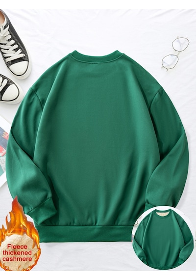 Uyguntarz Unisex Tarot Kart Baskılı Oversize Sweatshirt Yeşil