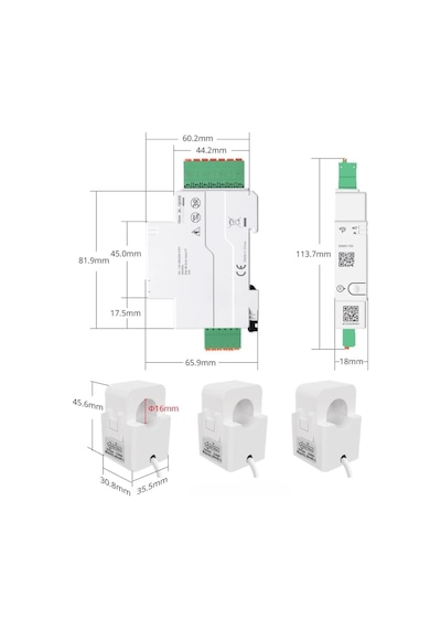 Ray Tipi Wifi Akıllı Enerji Ölçer 3 Faz 120a/200a - Tuya,smart Life Uyumlu 120a