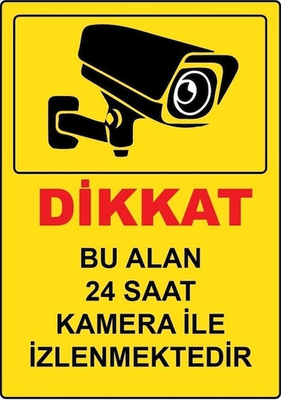Bu Alan Kamera Ile Izlenmektedir Uyarı Levhası (537467534)