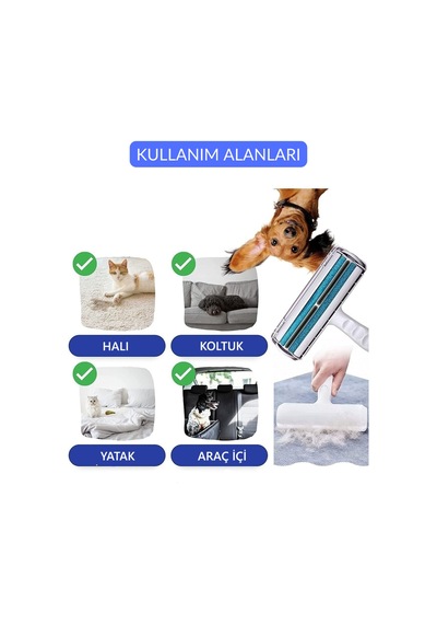 Hazneli Kedi Köpek Evcil Hayvan Kıyafet Halı Yatak Tüy Temizleyici Kıl Toz Toplayıcı - 827683482