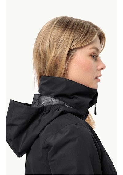 Jack Wolfskin 1111202 6000 Stormy Point 2l Jkt W Black Kadın Outdoor Ceket Siyah