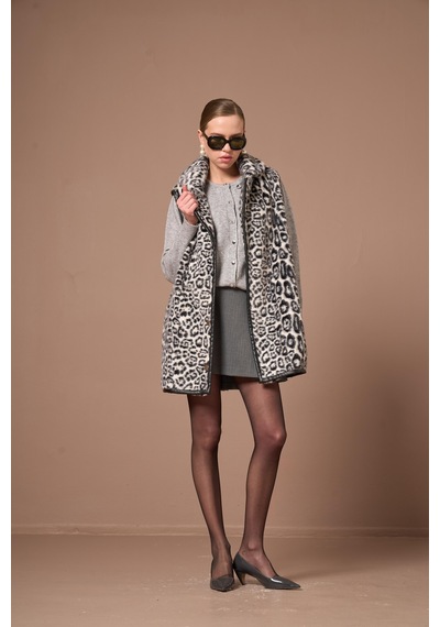 Ftz Women Kadın Leopar Yelek Siyah 31275 Siyah