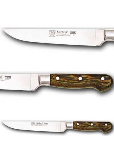 Sürbisa Ahşap Saplı Yöresel Mutfak Bıçağı 61001-ym 17.5 Cm Çok Renkli