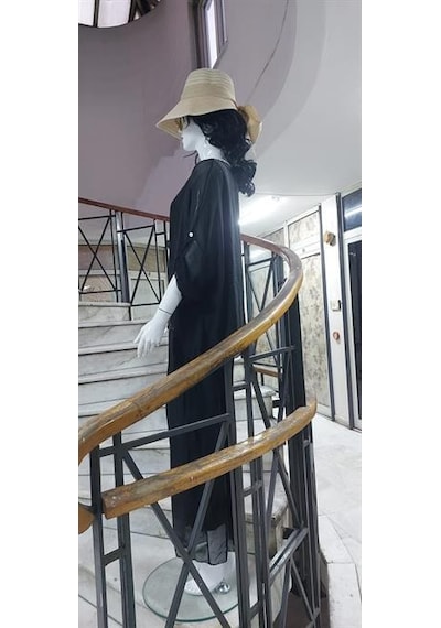 Eren Style İtalyan Payetli İpek Bluz Pantolon Takım-9608 Siyah