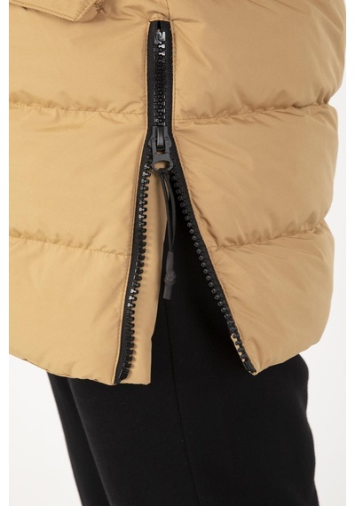 Maraton Sportswear Regular Erkek Kapşonlu Uzun Kol Basic Camel Mont 21262-camel Camel