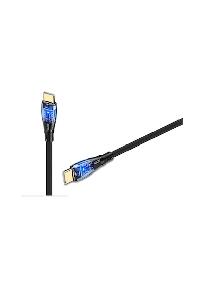 Auris ARS-CB53 45 W Usb-c To Usb-c Hasır Işıklı Şarj Kablosu 1 M